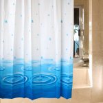 Crumpled curtain in the bathroom