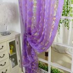 Rideau tulle lilas
