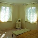 Décor de chambre avec deux fenêtres