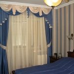 Le lambrequin combiné du tissu de satin