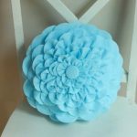 Oreiller fleur bleue