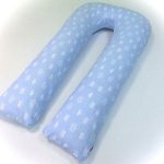 Blue U coussin avec des couronnes
