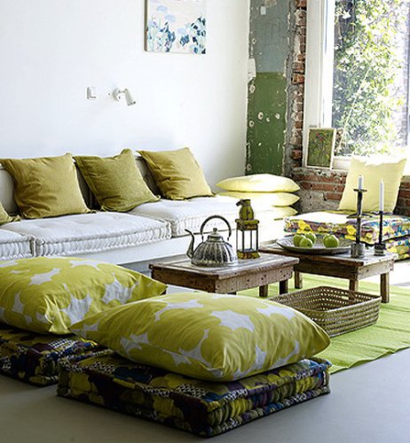 Coussins de sol pour le repos et la détente
