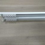 Aluminum ceiling cornice with two slings for hooks