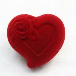 Coeur rouge avec rose