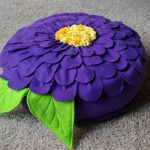 Coussin fleur bleue