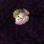 Grand plaid en laine mérinos Harmony (violet)