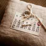 Coussin date de mariage rustique