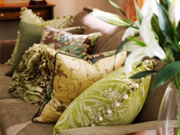Oreillers à l'intérieur