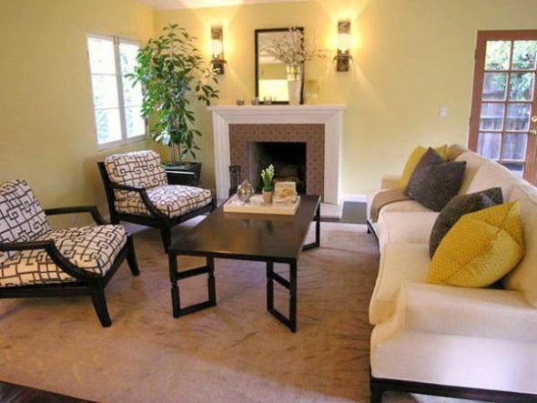 Oreillers décoratifs dans le salon