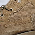 Brown leather boot with eyelets