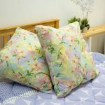 Taies d'oreiller à motif floral carré simple