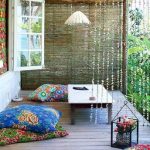 Coussins d'extérieur multicolores pour les vérandas ouvertes