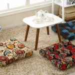 Coussins de sol multicolores pour s'asseoir