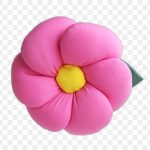 Oreiller fleur rose dans la chambre de la fille