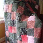 Petite couverture carrée gris-rose