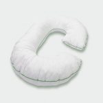 Coussin en forme de C pour femme enceinte blanche