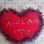 Oreiller coeur maison amour