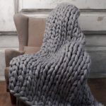 Plaid en laine mérinos gris