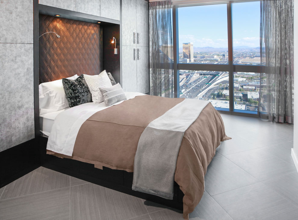 Petite chambre en tulle gris