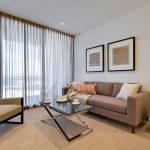 Panoramic window decoration with transparent curtains