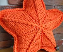 Oreiller étoile orange