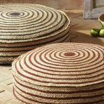 Coussins de sol ronds tricotés