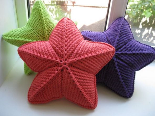 Coussins d'intérieur tricotés