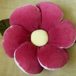 Oreiller de fleur de velours brillant