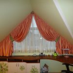 Satin curtains for the skylight