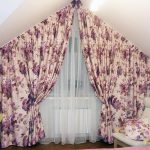 Floral for triangular window and cushion to match
