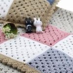 Couverture pour enfants et coussin de carrés individuels