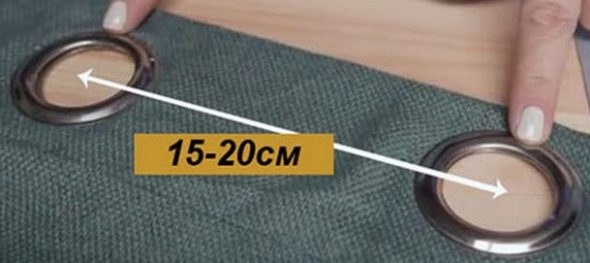 Average distance from 15 to 22 centimeters