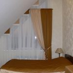 Interesting tulle and curtain to match the bedroom curtain