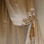 Rideau en satin avec ramassage