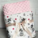 Minky Plaid avec le deuxième côté avec les petits