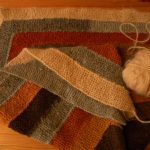 Plaid au point mousse en cercle