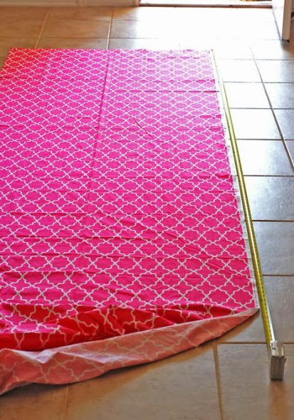 We cut the fabric