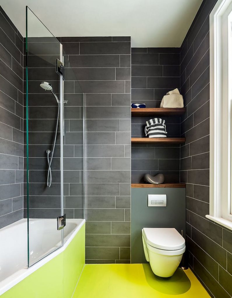 Akrilik banyo tarafında kombine perde
