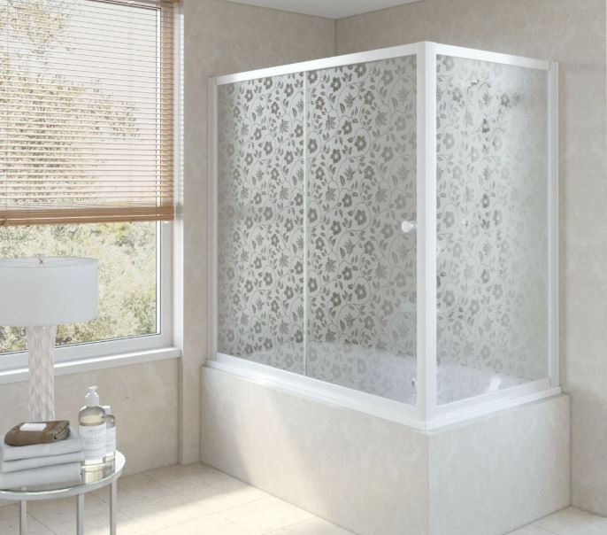Compartiment à rideaux en plastique avec un simple ornement à la surface