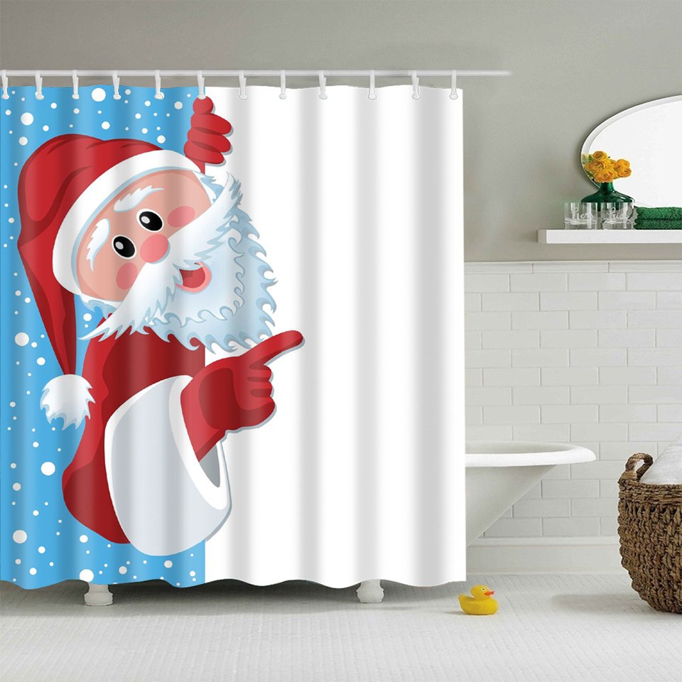 Obturateur avec Père Noël dans la salle de bain