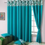 Turquoise Eyelet Curtains