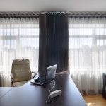 Eyelet curtains can be used in the office