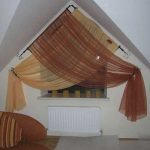 Curtains on the triangular window need to sew individually
