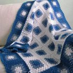 Crochet au crochet carré bleu-grand-maman
