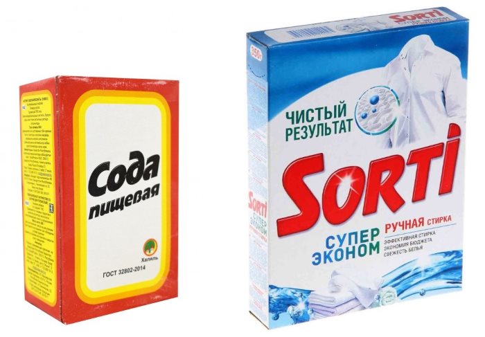 Soda en poudre et poudre Tri pour le lavage du tulle