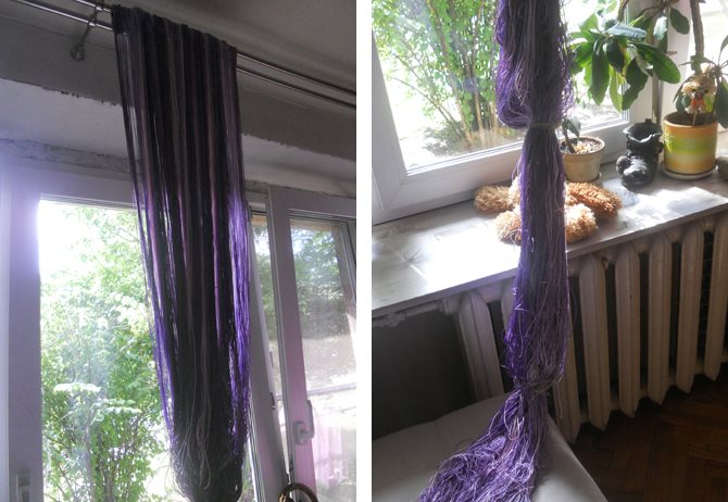 Drying of cotton curtains after doing your own hands