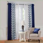 Three-color curtains in the living room on the grommet