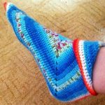 Chaussettes tricotées à partir de carrés