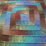 Plaid carré brillant 10 boucles de fils sectionnels